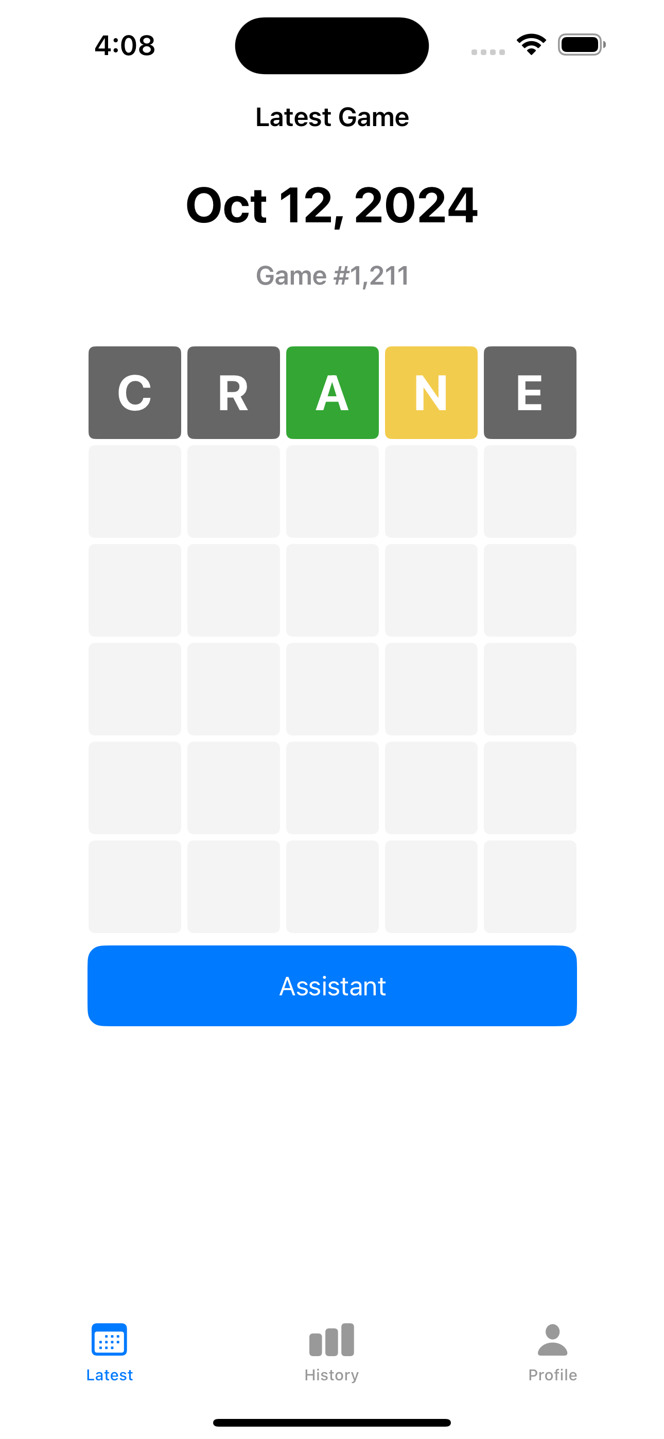 Wordle With Friends - Latest Game